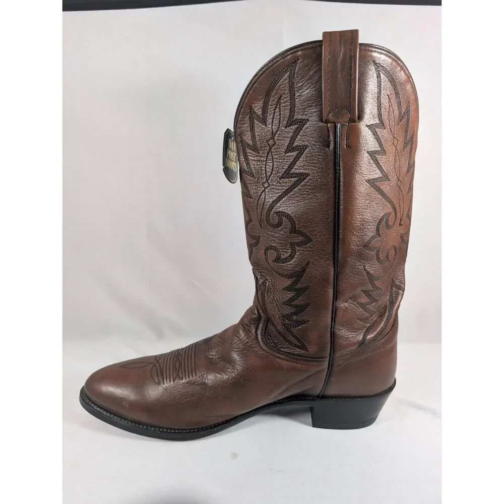 Dan Post Cowboy Boots Men’s 14D Brown Cowhide Leather Western Pointed Toe